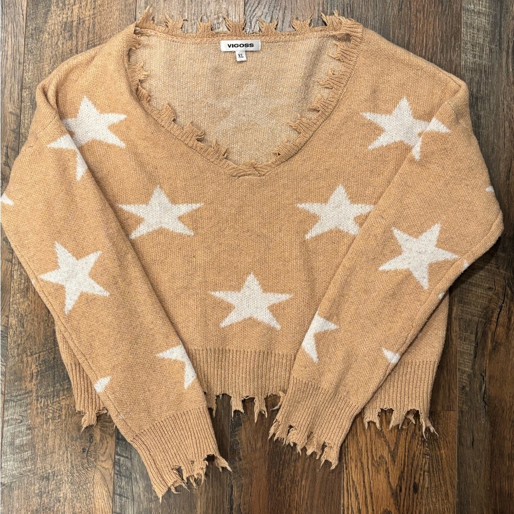 ❌SOLD DO NOT BUY❌ Star Distressed Sweater